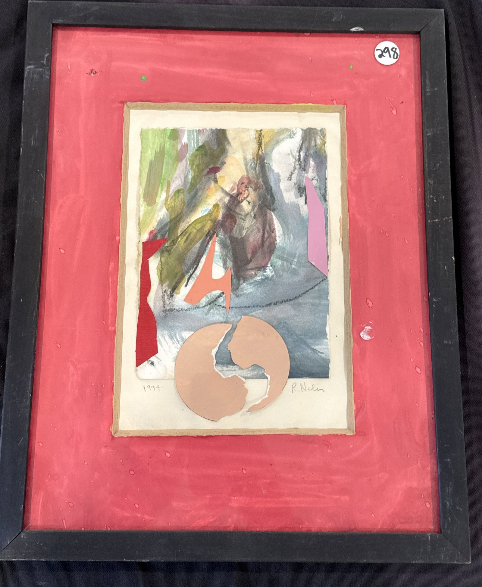 RAY NOLIN MIXED MEDIA ON PAPER: RAY NOLIN MIXED MEDIA ON PAPER. ITEM FROM THE COLLECTION OF RONALD HAZEL