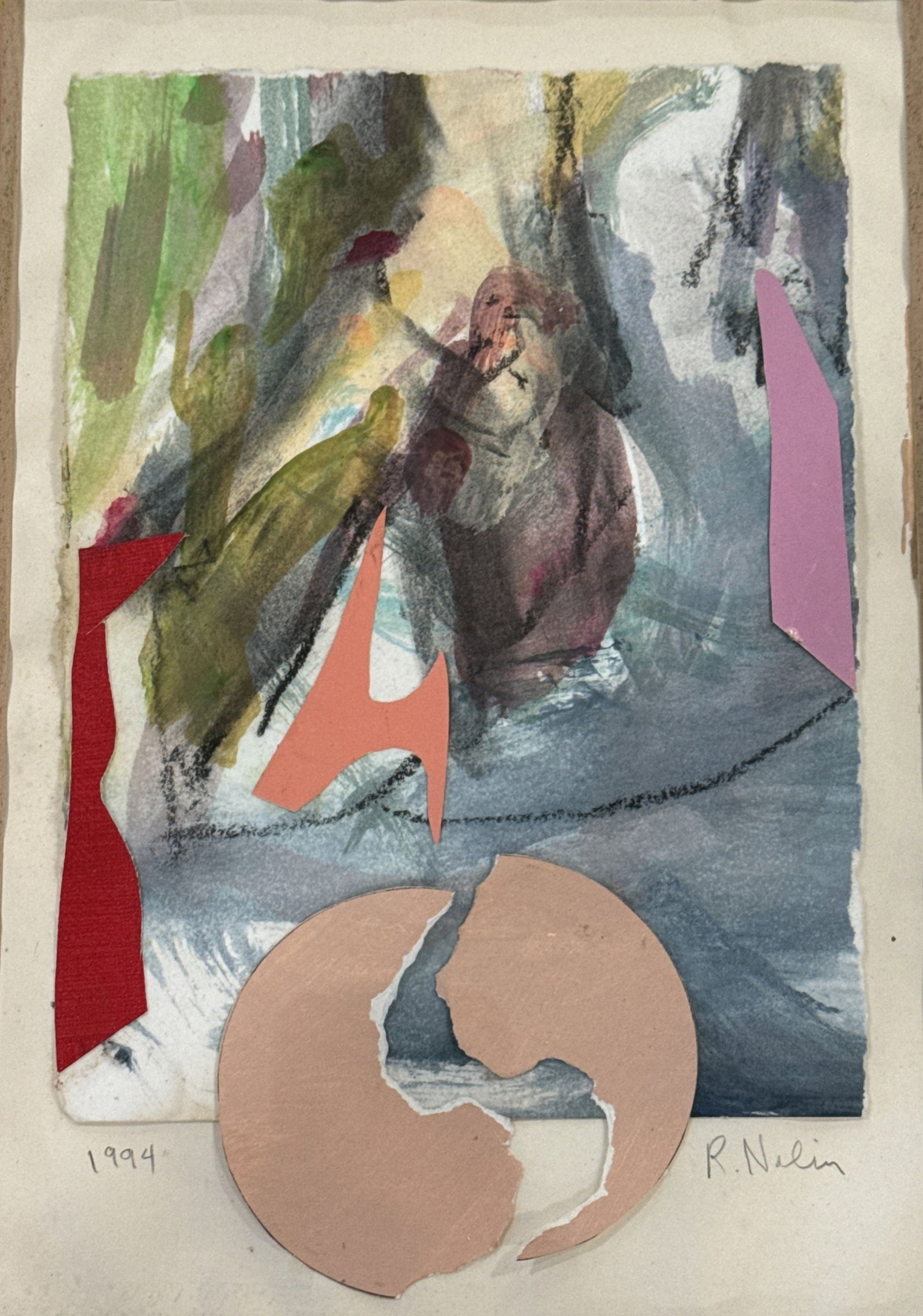 RAY NOLIN MIXED MEDIA ON PAPER 12" X 16" - 2