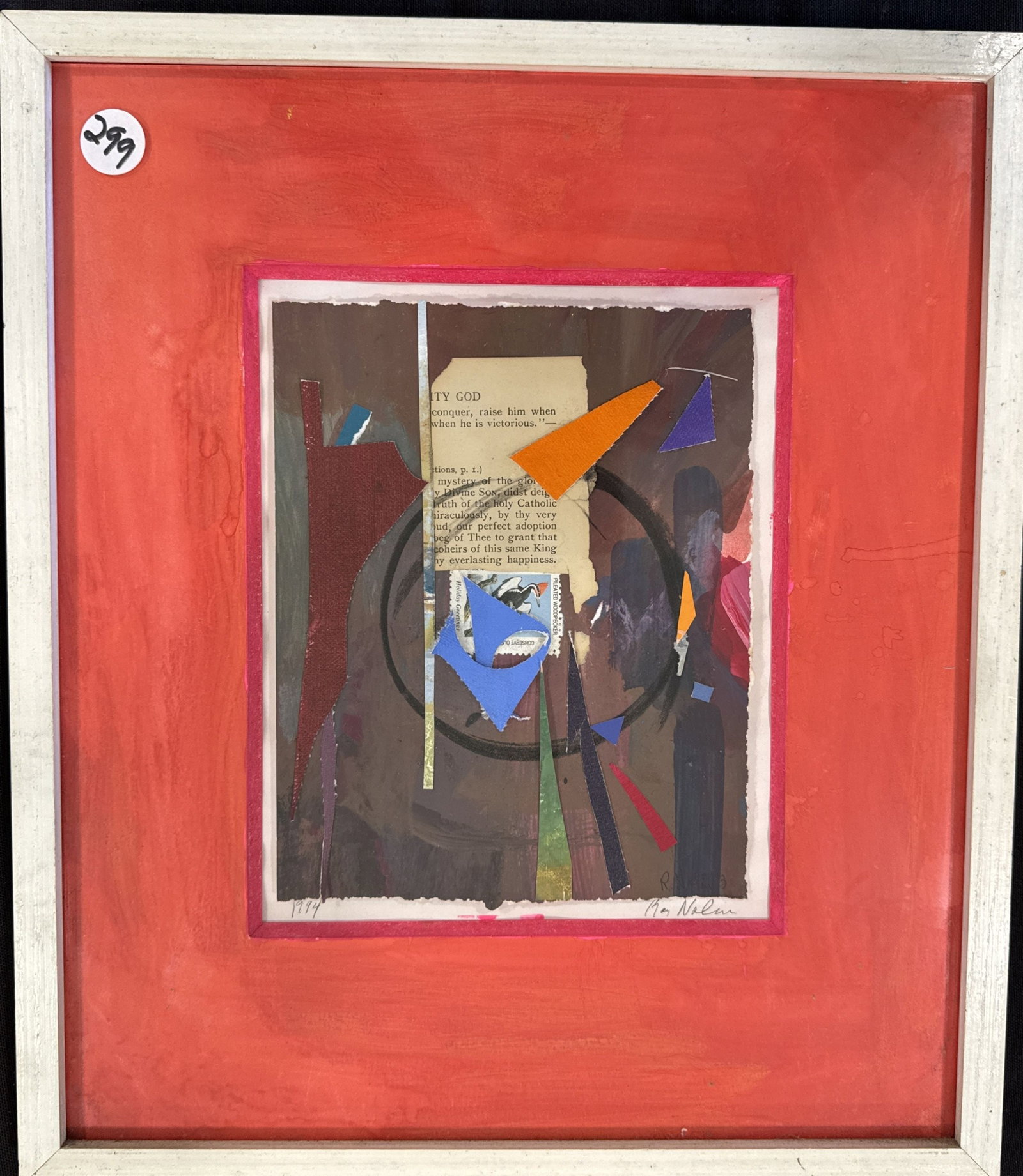 RAY NOLIN MIXED MEDIA ON PAPER: RAY NOLIN MIXED MEDIA ON PAPER. ITEM FROM THE COLLECTION OF RONALD HAZEL