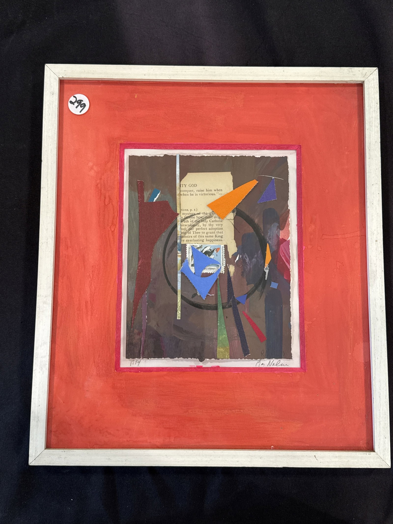 RAY NOLIN MIXED MEDIA ON PAPER 12" X14" - 2