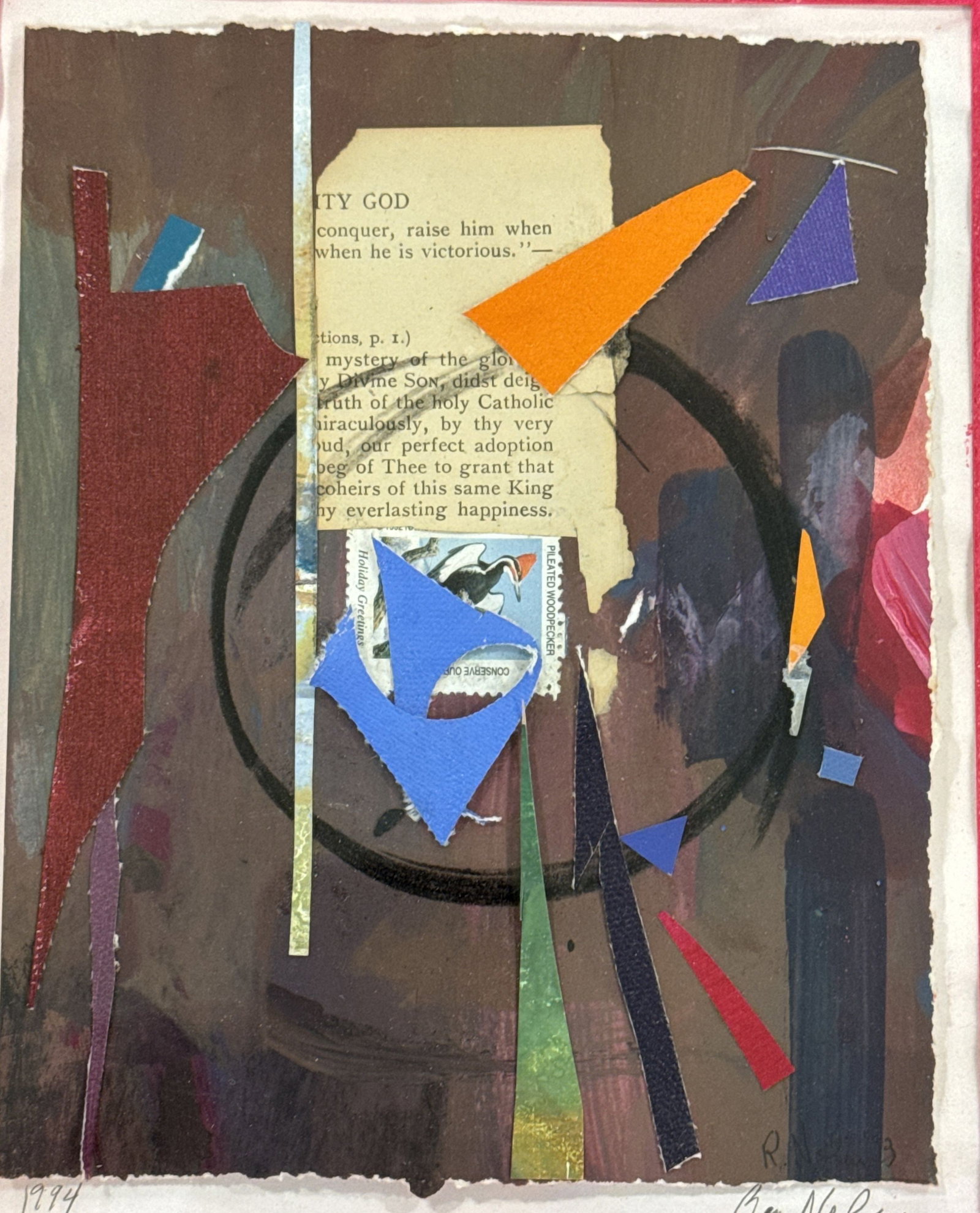 RAY NOLIN MIXED MEDIA ON PAPER 12" X14" - 3