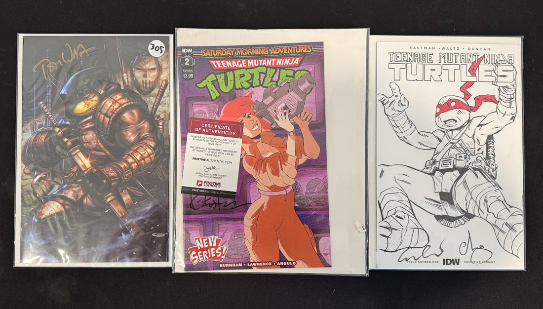 TEENAGE MUTANT NINJA TURTLES #1 AND #2 SIGNED AND TMNT THE LAST RONIN LOST YEARS #1 SIGNED: TEENAGE MUTANT NINJA TURTLES #1 AND #2 SIGNED AND TMNT THE LAST RONIN LOST YEARS #1 SIGNED