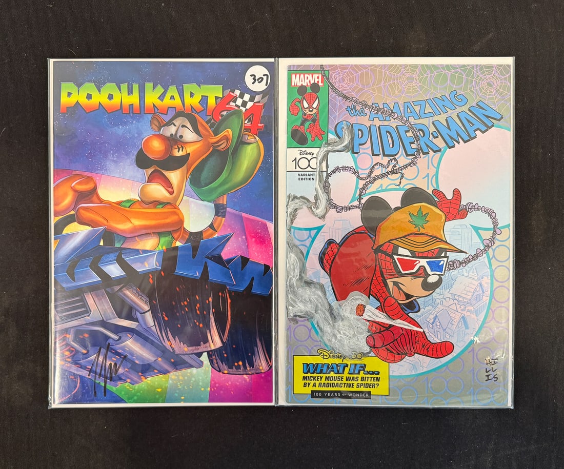 POOH KART 64 SIGNED BY ? AND THE AMAZING SPIDERMAN WHAT IF SIGNED BY KYLE WILLIS (1 of 5)