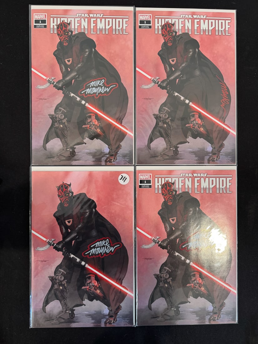 4 DARTH MAUL #1 SIGNED BY MIKE MAYHEW: 4 DARTH MAUL #1 SIGNED BY MIKE MAYHEW
