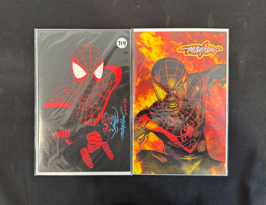 MILES MORALES #1 AND #5 BOTH SIGNED BY MIKE MAYHEW: MILES MORALES #1 AND #5 BOTH SIGNED BY MIKE MAYHEW