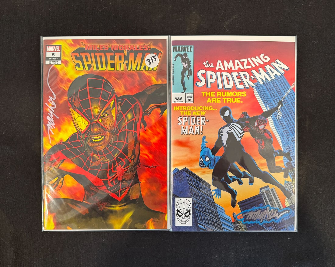 MILES MORALES #5 AND THE AMAZING SPIDERMAN #252 SIGNED MIKE MAYHEW: MILES MORALES #5 AND THE AMAZING SPIDERMAN #252 SIGNED MIKE MAYHEW