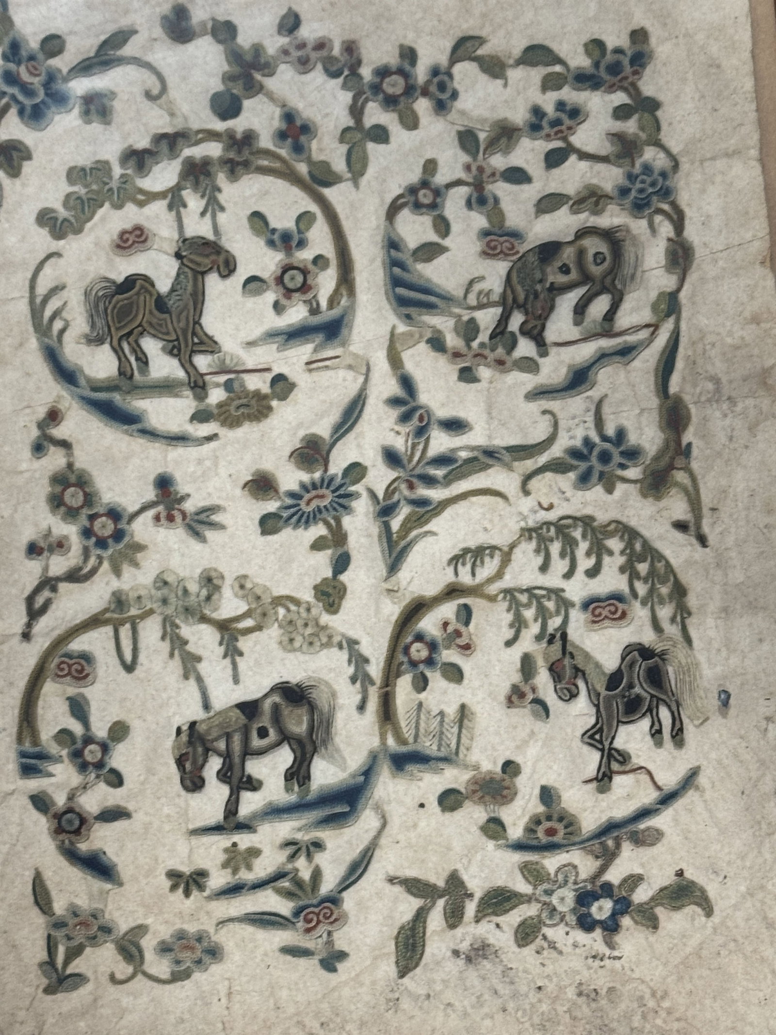 CHINESE FRAMED TAPESTRY - 2