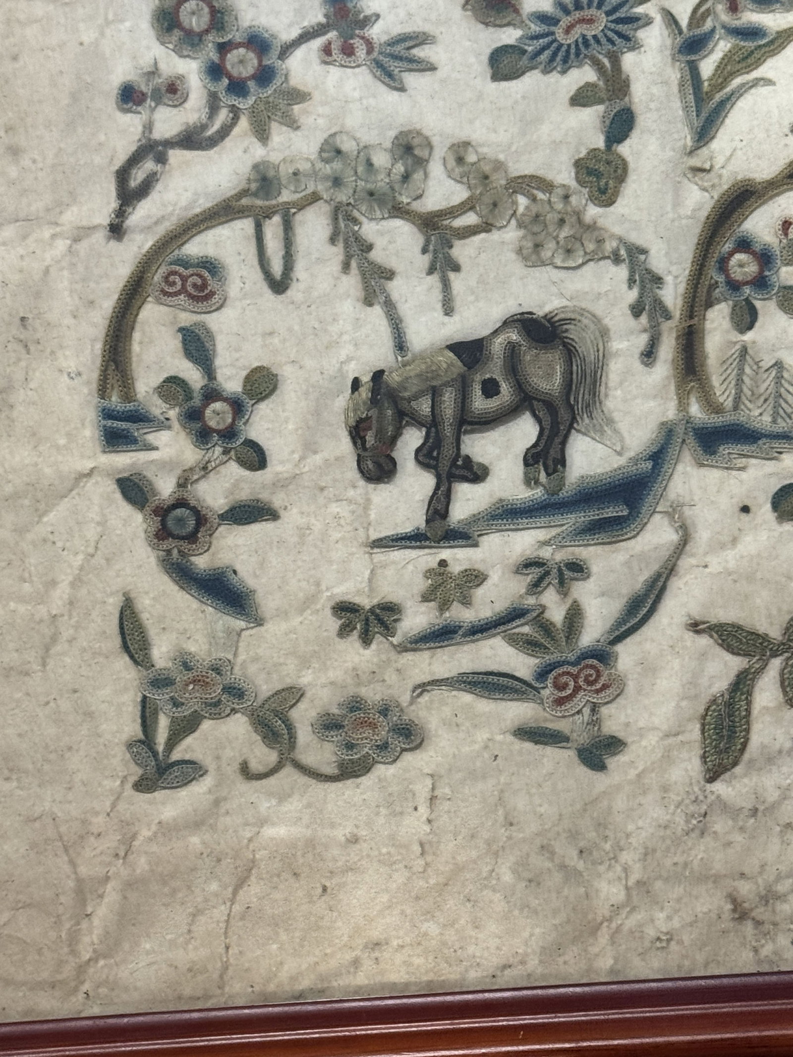 CHINESE FRAMED TAPESTRY - 4