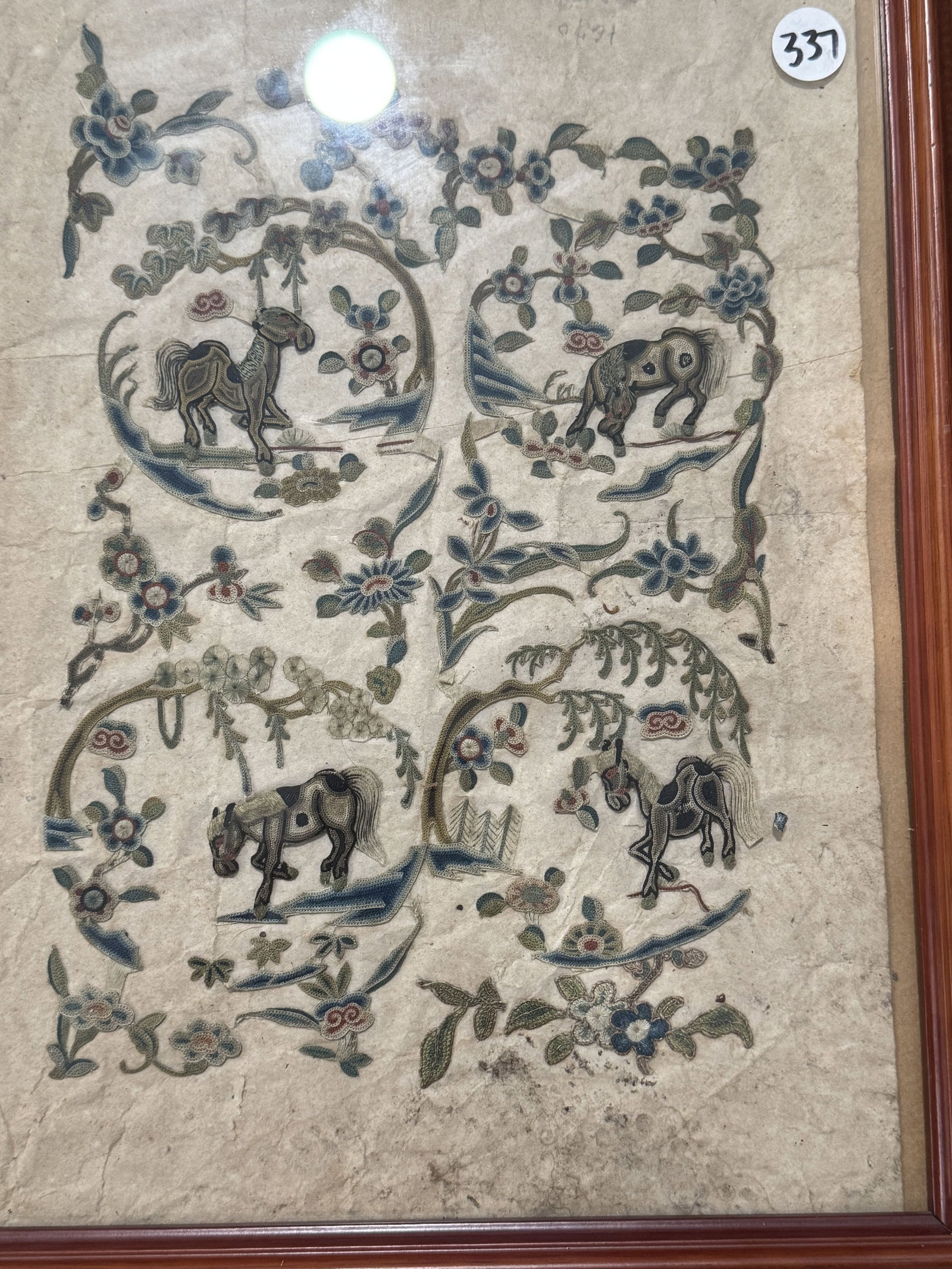 CHINESE FRAMED TAPESTRY - 6