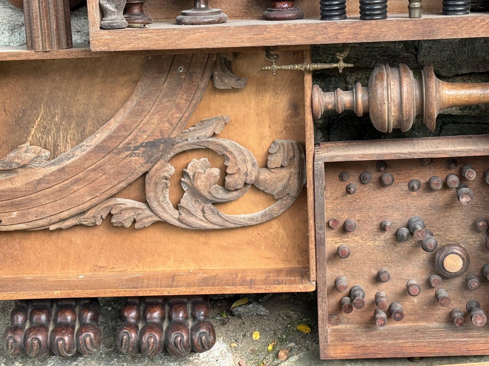 VICTORIAN WOODENWARE ART ASSEMBLAGE 52" X 45" X6" - 6