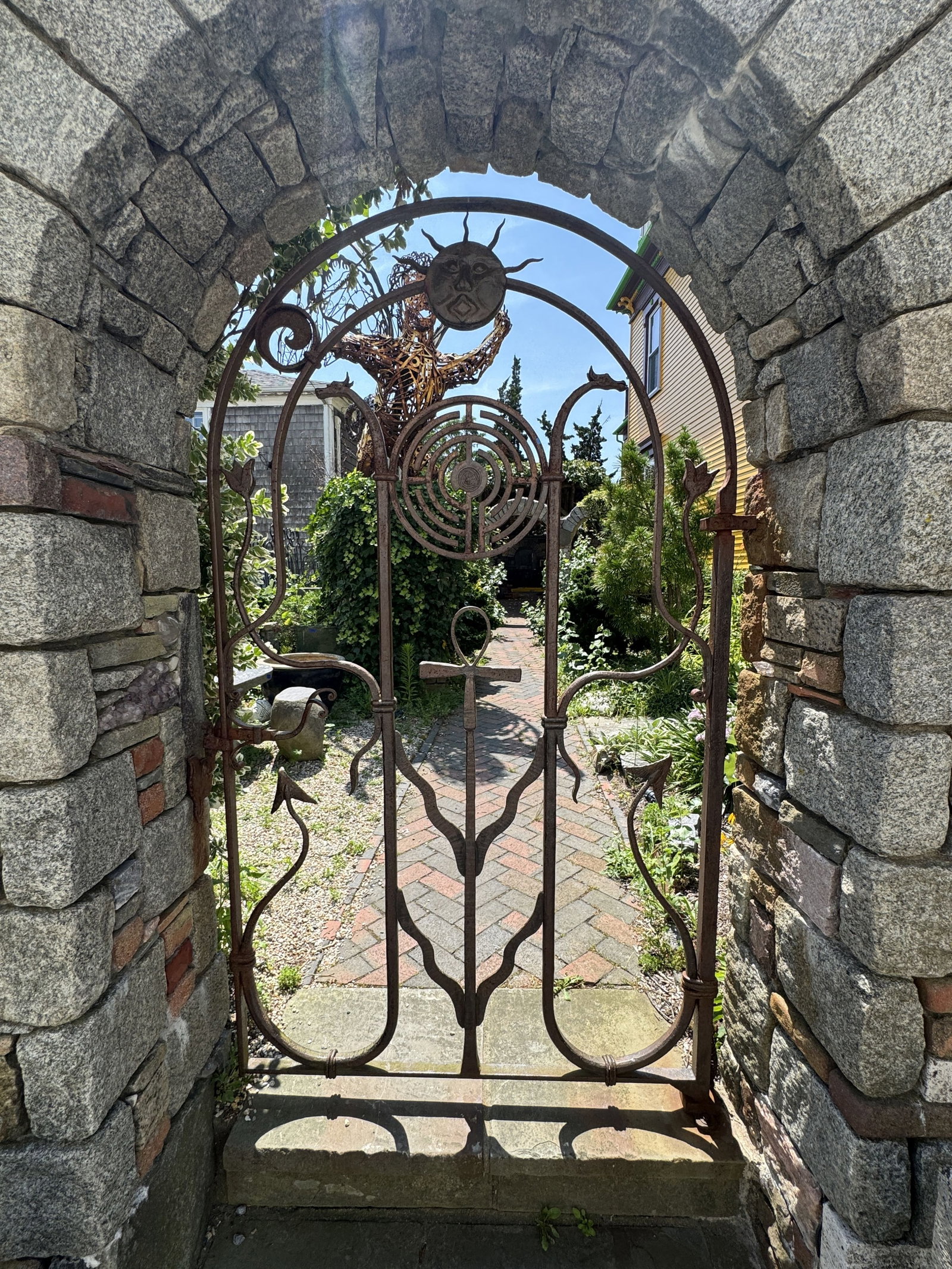 MICHAEL KACERGIS WROUGHT IRON GATE 74" X36" APPROXIMATE SIZE - 2