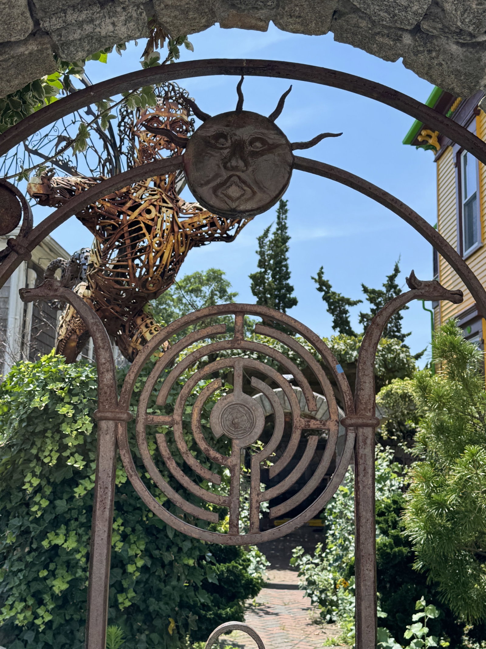 MICHAEL KACERGIS WROUGHT IRON GATE 74" X36" APPROXIMATE SIZE - 3
