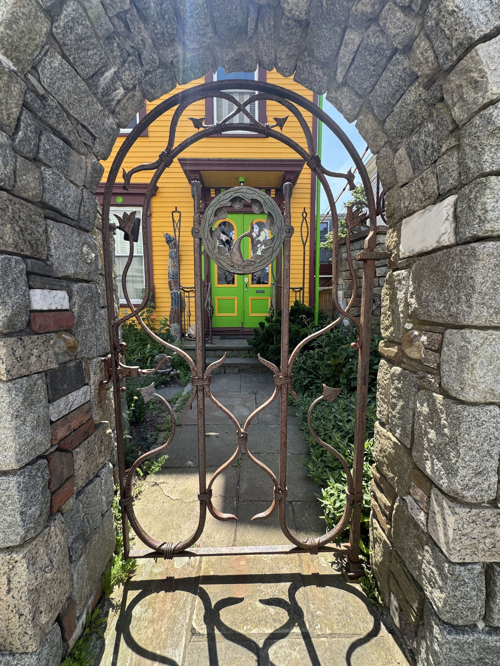 MICHAEL KACERGIS WROUGHT IRON GATE: MICHAEL KACERGIS WROUGHT IRON GATE. THIS ITEM MUST BE PICKED UP ON OR BEFORE FRIDAY, AUGUST 7TH, 2026 AT 4 CENTER ST IN PROVINCETOWN, MA. PLEASE REACH OUT PRIOR TO BIDDING WITH ANY QUESTIONS.