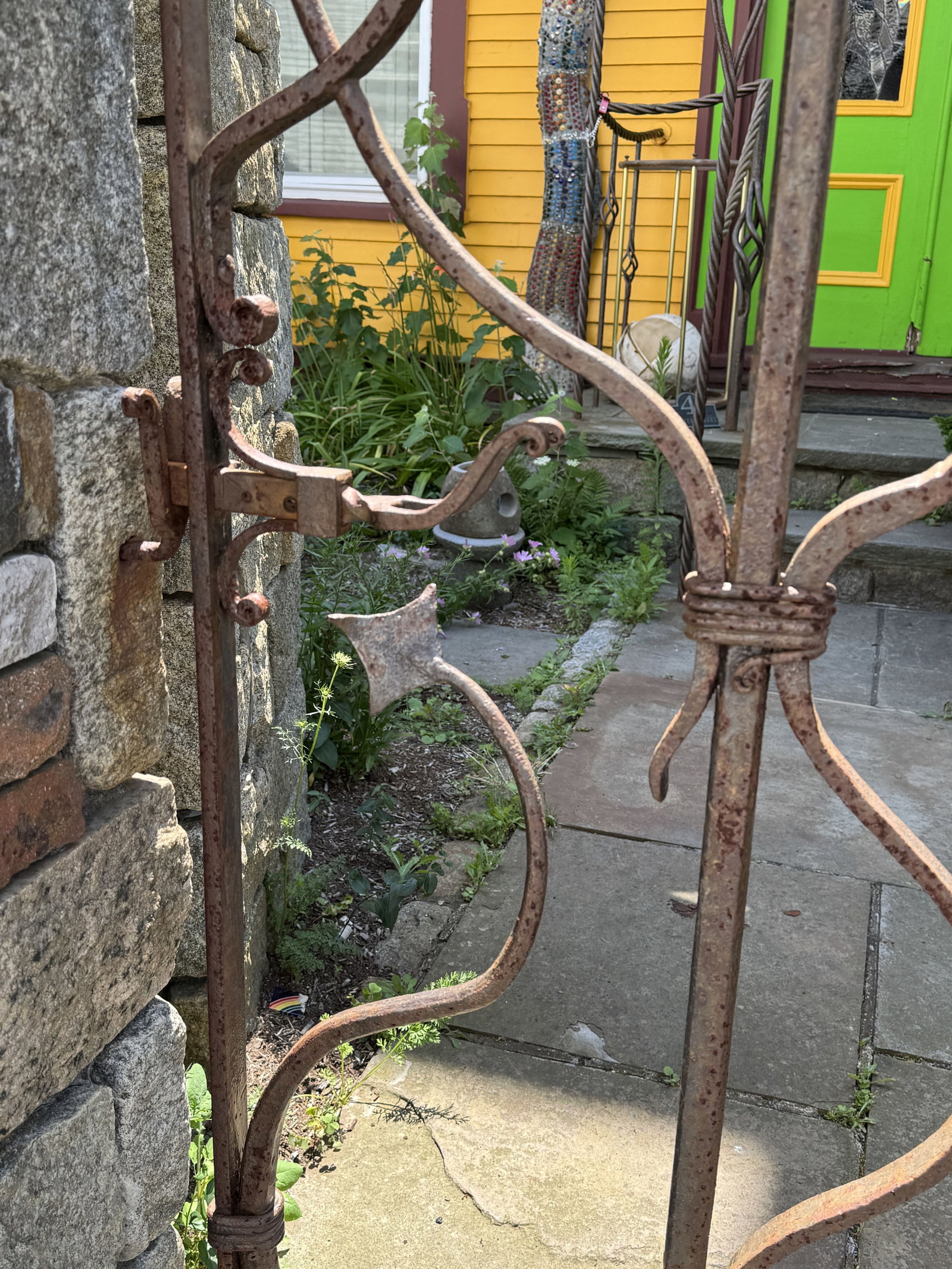 MICHAEL KACERGIS WROUGHT IRON GATE APPROX SIZE 74"X 36" - 3
