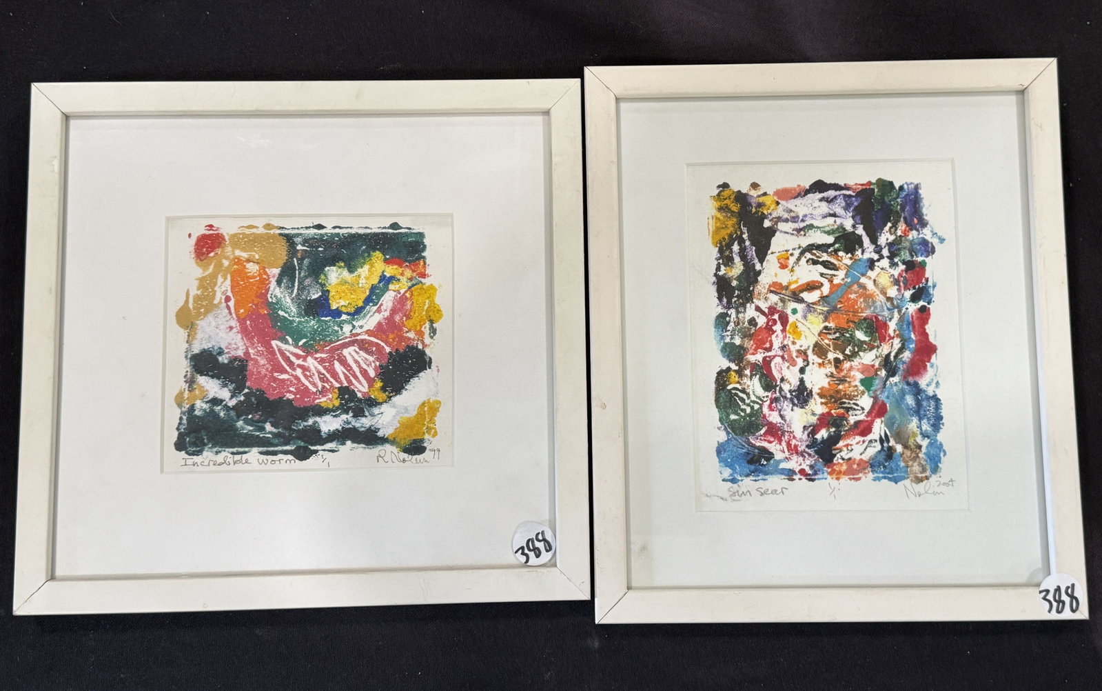 2 RAY NOLIN MONO PRINTS, 9" X 10" AND 8" X 10" (1 of 3)