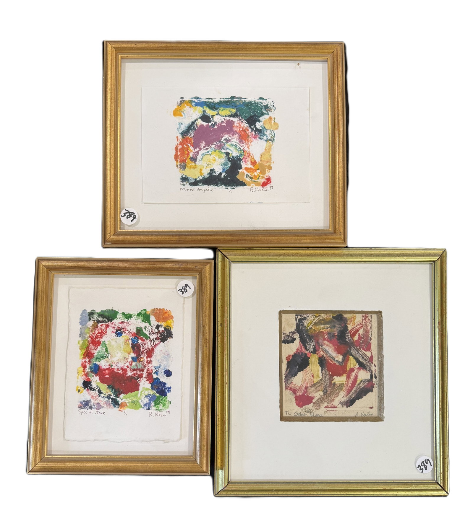 3 RAY NOLIN MONO PRINTS, 7.5" X 9" AND 9" X 10.5" AND 10" X 11" (1 of 5)