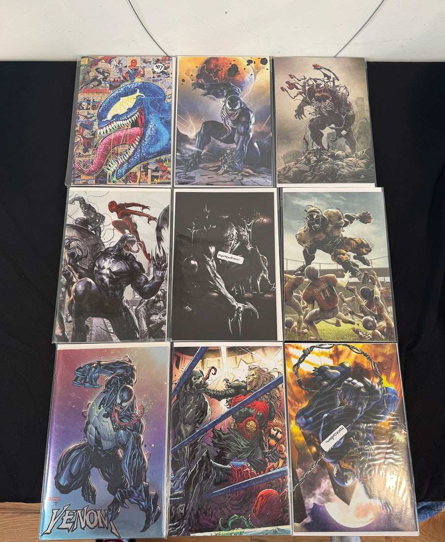 9 VENOM VIRGIN COMIC BOOKS: 9 VENOM VIRGIN COMIC BOOKS