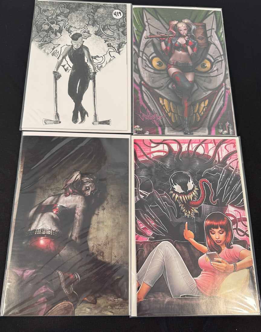 4 VIRGIN COMIC BOOKS INC. HARLEY QUINN, VENOM, HOUSE OF SLAUGHTER: 4 VIRGIN COMIC BOOKS INC. HARLEY QUINN, VENOM, HOUSE OF SLAUGHTER