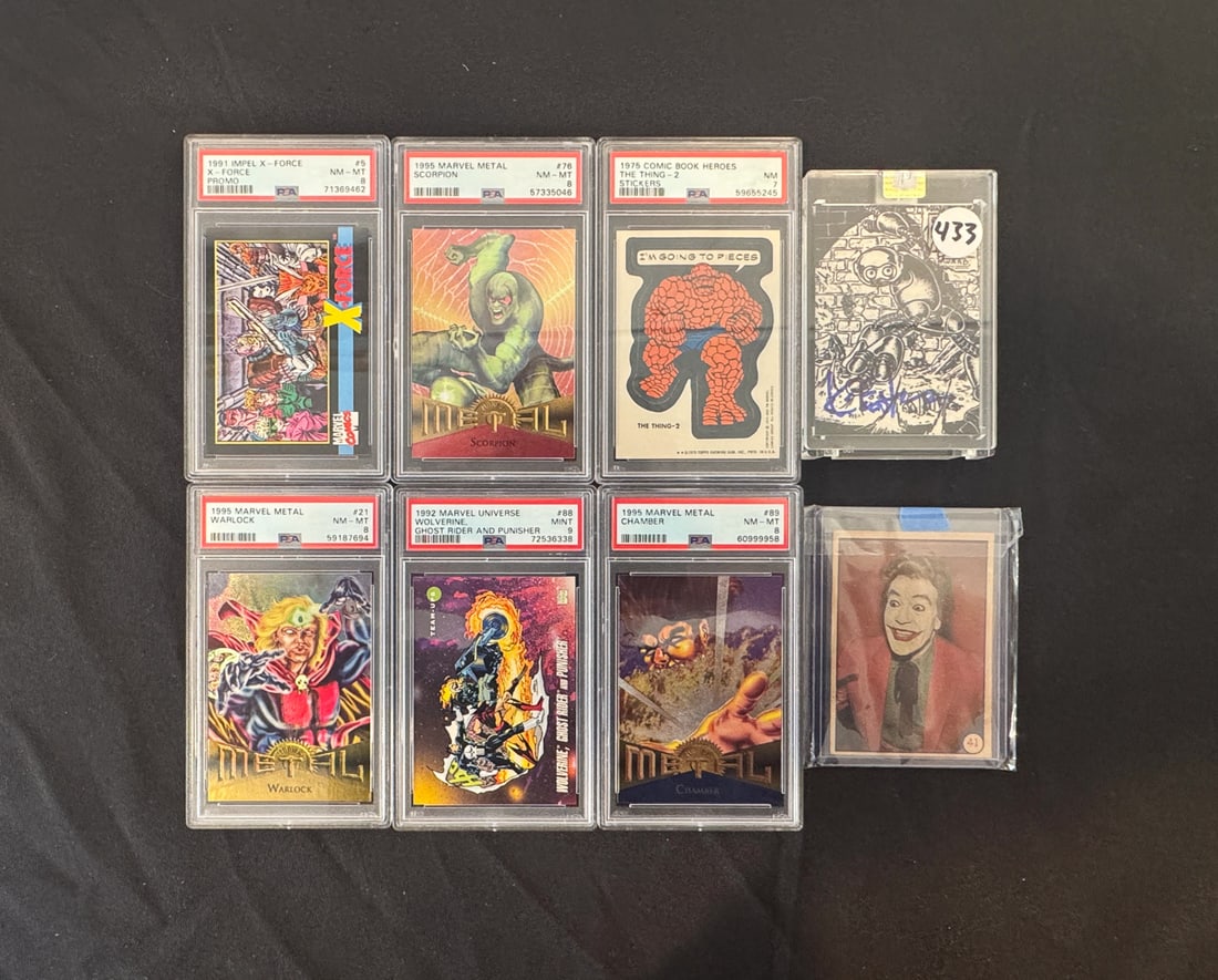 8 COLLECTIBLE CARDS, 6 GRADED: 8 COLLECTIBLE CARDS, 6 GRADED