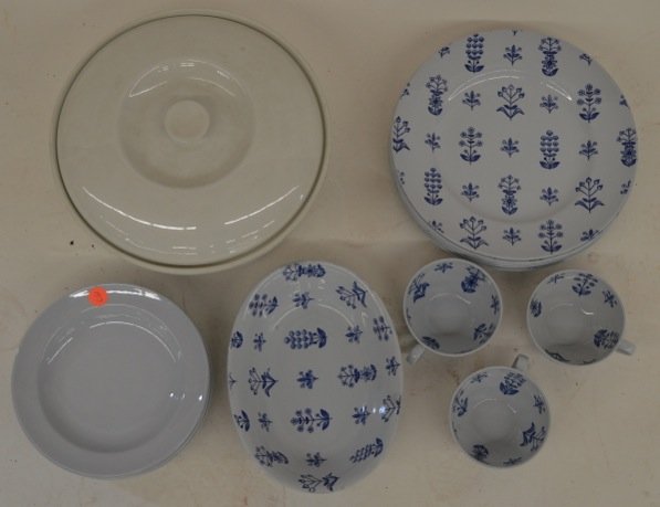 Arabia Dinner Service for 12: Arabia Dinner Service for 12 (10'' dinner plate) and a large Arabia Casserole Dish (5'' x 11'' x 11'')