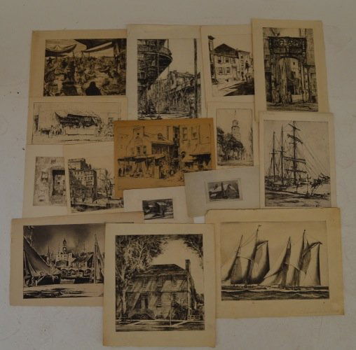 Collection of Earl Horter Etchings.: Collection of 15 Earl Horter etchings. largest: 14 1/2'' x 11 1/4''