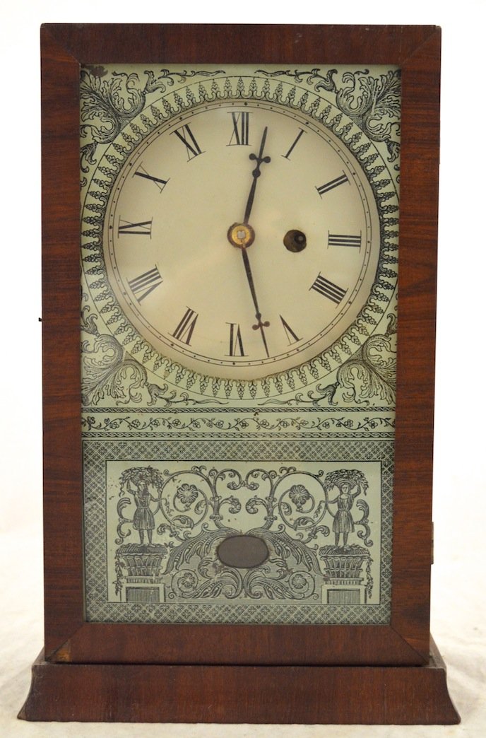 Brewster Manufacturing Co. Bristol, CT Shelf Clock: Brewster Manufacturing Co. Bristol, CT Shelf Clock. 7'' x 3'' x 12''. Good condition.