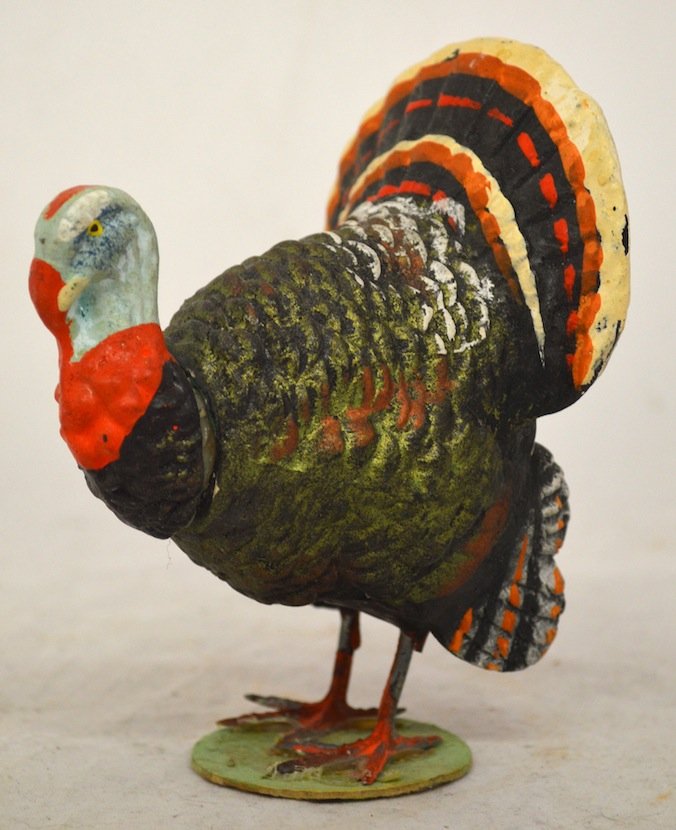 Paper Mache German Turkey form Candy Holder