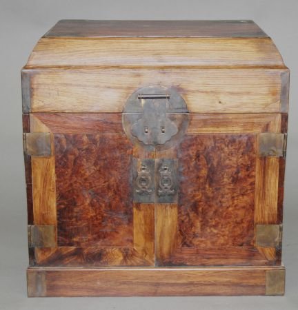 Carved Huanghuali Wood Chest: huanghuali wood chest, china.
