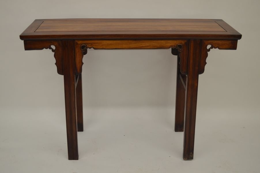 Huanghuali Table: Huanghuali table, China, 32” x 47” x 16”w.