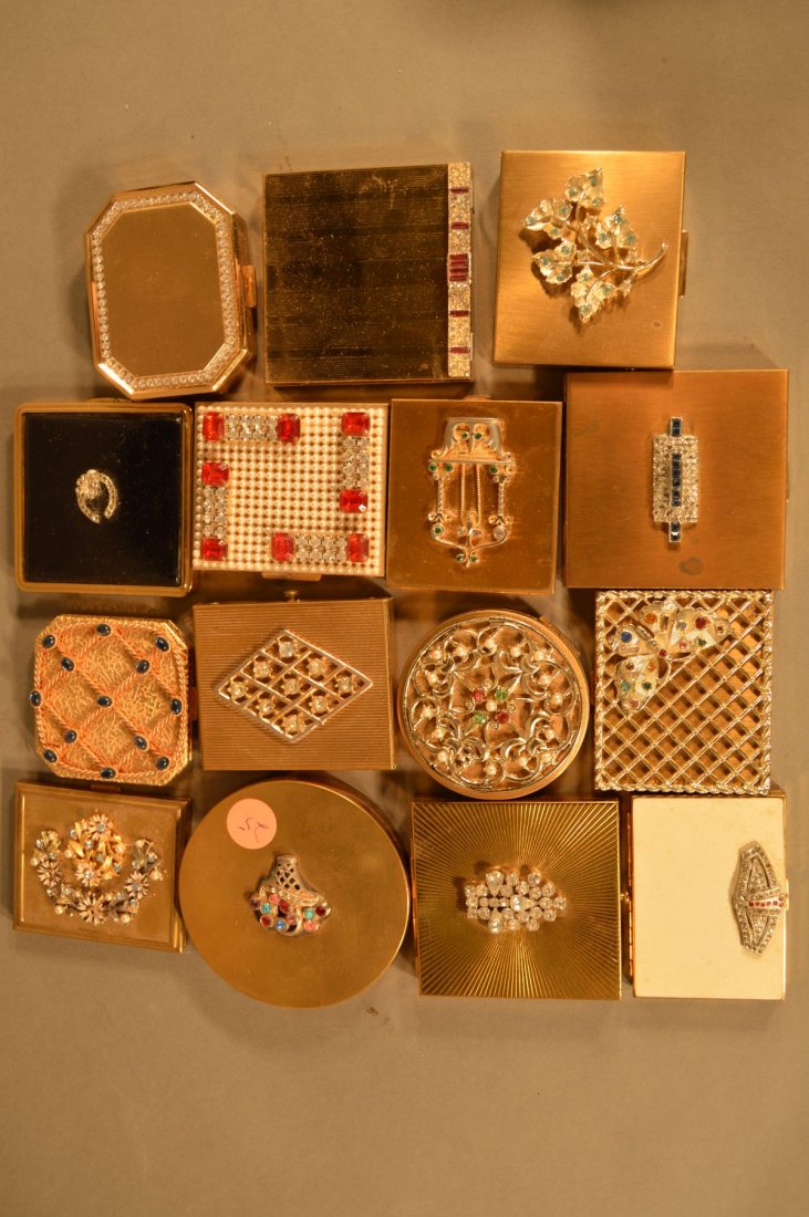 15 JEWELED VINTAGE COMPACTS: 15 JEWELED VINTAGE COMPACTS