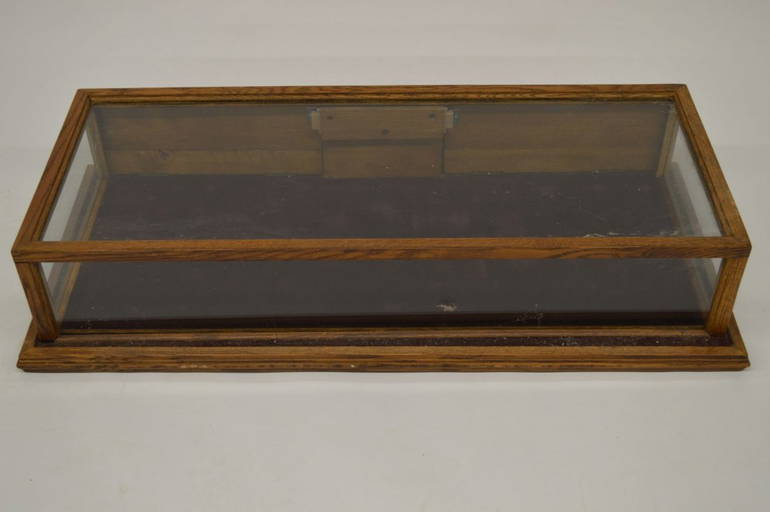 Antique Oak Table Top Display Case