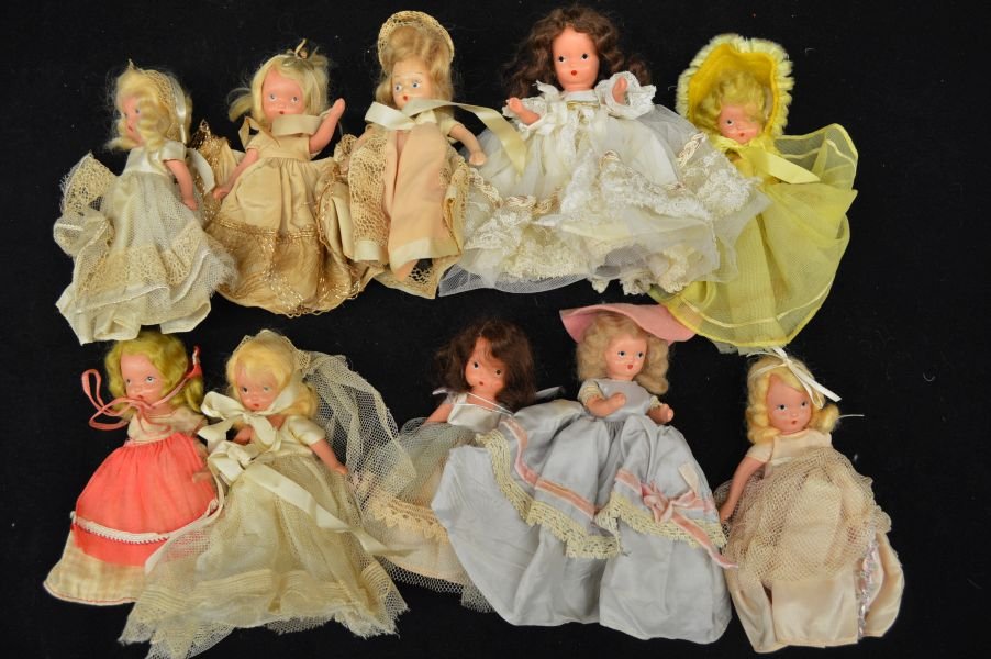 10 NANCY ANN STORE BOOK DOLLS PAINTED FACES: 10 NANCY ANN STORE BOOK DOLLS PAINTED FACES