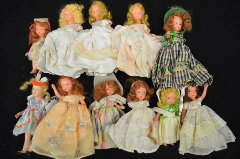 11 NANCY ANN STORY BOOK DOLLS PAINTED EYES: 11 NANCY ANN STORY BOOK DOLLS PAINTED EYES