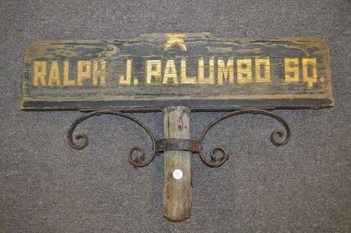 Antique Street Sign Ralph J Palumbo Sq Boston Apr 08 2017 Ralph J Palumbo Sq Boston