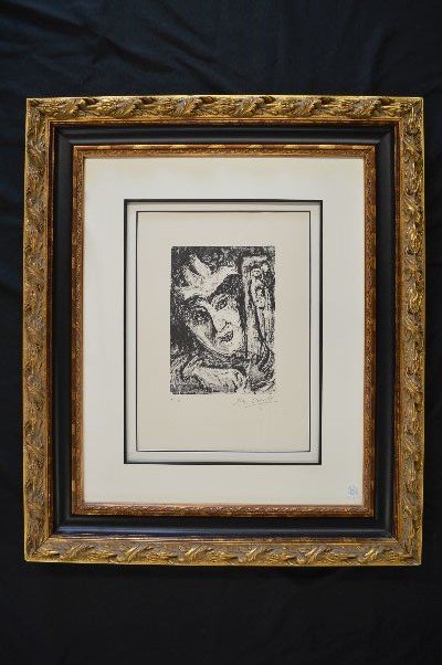 MARC CHAGALL PRINT :ARTISTS BIRD" PENCIL SIGNED 15" X: MARC CHAGALL PRINT :ARTISTS BIRD" PENCIL SIGNED 15" X 21" SIGHT