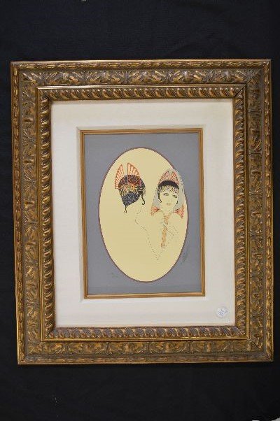 ERTE PRINT "IN THE MIRROR" 17" X 12": ERTE PRINT "IN THE MIRROR" 17" X 12"