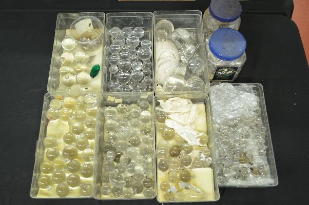 LARGE LOT OF ROCK CRYSTAL ORBS MANY PAIRS: LARGE LOT OF ROCK CRYSTAL ORBS MANY PAIRS