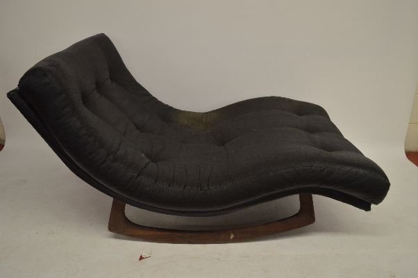MID CENTURY MODERN CHAISE LOUNGE ROCKER: MID CENTURY MODERN CHAISE LOUNGE ROCKER