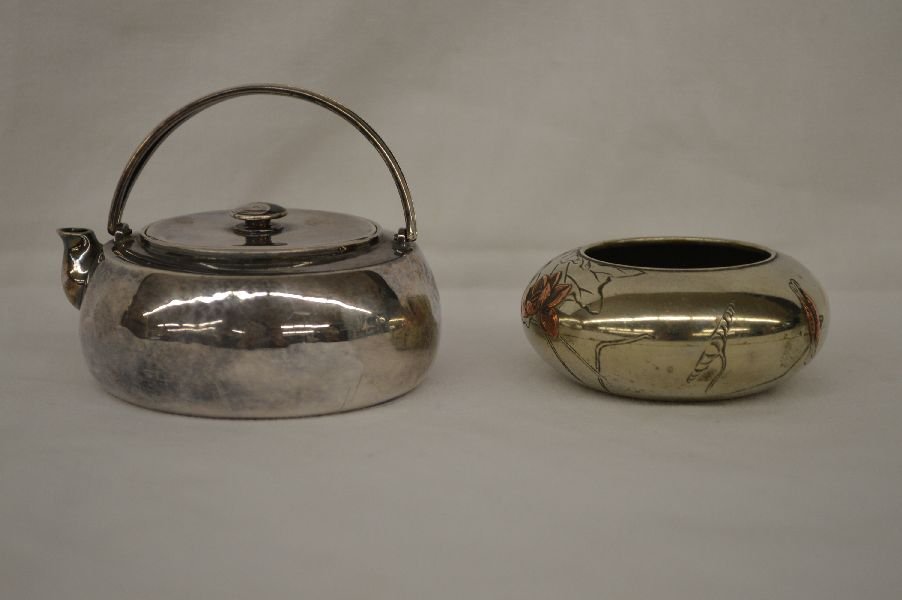 EARLY 20TH CENT JAPANESE SILVER TEA SET 1 1/2" X 3 1/2" (1 of 5)