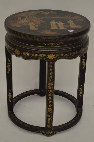 LAQUERED CHINESE SIDE TABLE 23"; 22272: LAQUERED CHINESE SIDE TABLE 23"; 22272