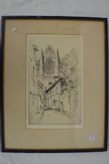 PENCIL SIGNED ETCHING BY JOHN TAYLOR ARMS: PENCIL SIGNED ETCHING BY JOHN TAYLOR ARMS