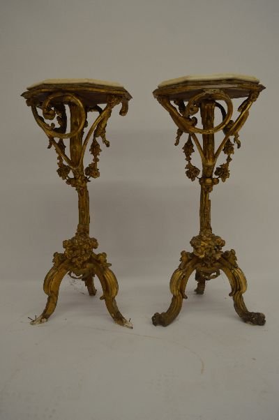 19TH CENTURY ITALIAN ROCOCO MARBLE TOP PLANT STAND (1 of 4)
