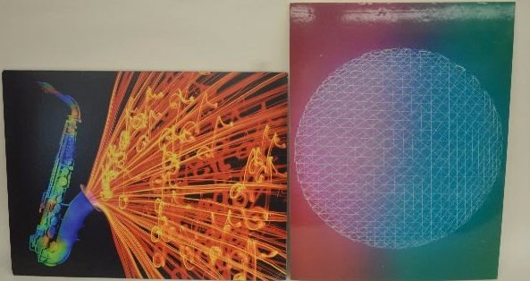 2 MICHAEL COLAVITO PRINTS ON BOARD BY  "SAXOPHONE" AND (1 of 1)