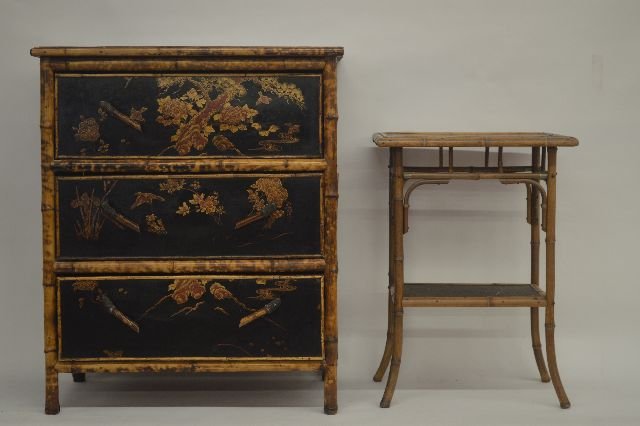 19TH CENTURY CHINESE THEME LAQUERED AND HAND PAINTED (1 of 7)