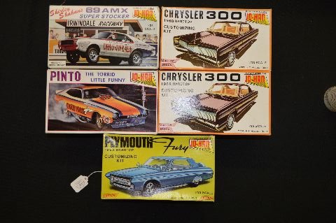 5 JO-HAN VINTAGE BOXED UNMADE 70'S HOT ROD MODELS: 5 JO-HAN VINTAGE BOXED UNMADE 70'S HOT ROD MODELS