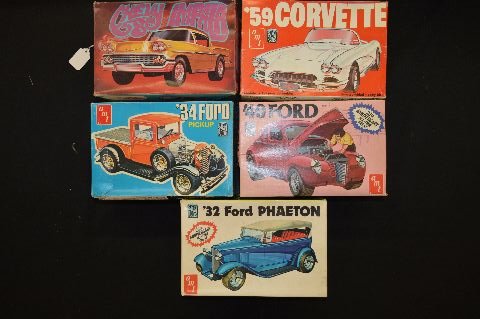 5 AMT VINTAGE BOXED UNMADE 70'S HOT ROD MODELS: 5 AMT VINTAGE BOXED UNMADE 70'S HOT ROD MODELS