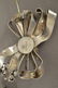 7 ANTIQUE STERLING SILVER REPOUSSE PINS, - 2