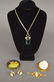 5 PIECES VICTORIAN JEWELRY, INCLUDING STERLING, GOLD