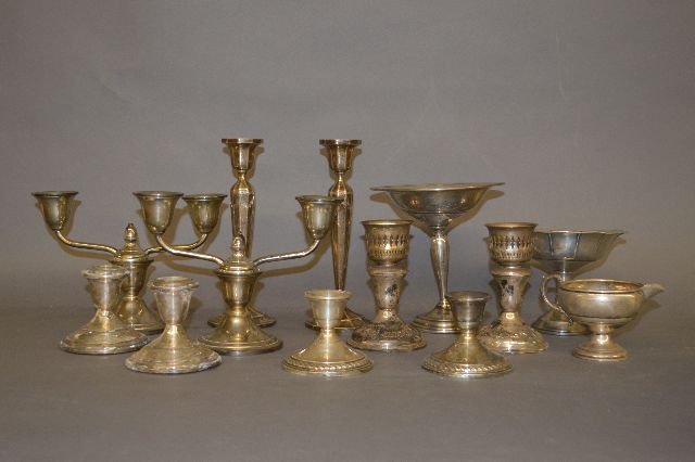 15 PIECES OF WEIGHTED STERLING SILVER (1 of 2)