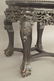 ANTIQUE CARVED WOOD AND MARBLE CHINESE LAMP TABLE - 2
